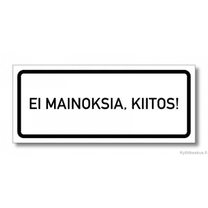 Turhan mainospostin estävä "Ei mainoksia" -tarra.